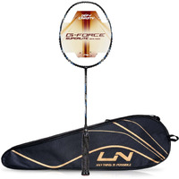 Li-Ning G-Force 5800 Superlite Carbon Fibre Unstrung Badminton Racquet with Free Head Cover| 78 grams (Black/Blue)
