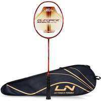 Li-Ning G-Force 5900 Superlite Strung Badminton Racquet with Free Head Cover| 79 grams (Red/Silver)