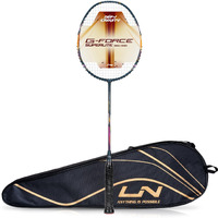 Li-Ning G-Force 5900 Superlite Strung Badminton Racquet with Free Head Cover| 79 grams (Grey/Silver/Pink)