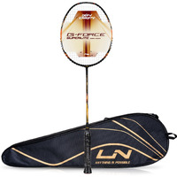 Li-Ning G-Force 5900 Superlite Strung Badminton Racquet with Free Head Cover| 79 grams (Black/Gold)