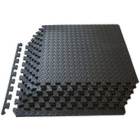 Kobo AC-62 Foam Exercise Mat, 12mm (Black)