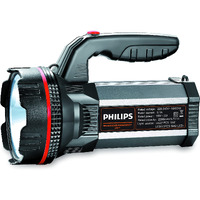 PHILIPS Blaze Multi-Functional Long Range LED Torch with Rechargeable Emergency Light (Black, Standard)