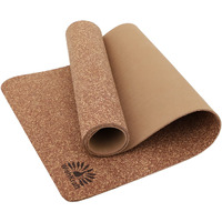 WishKraft CORK Yoga Mat with Storage Bag & Strap [5 MM Thick] Eco-Friendly, Non-Slip, & Sweat Resistant | Cushioning, Support & Stability for Exercise, Fitness, Meditation & Pilates