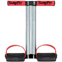 SUREFITTummy Trimmer Dual Spring Standrd/Large And Wide Range/Do Full Exercise any Time any Where fon Abdominal And Waist Trimmer for man & Women (LARGE RED AND BLACK)