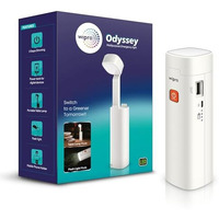 Wipro Odyssey Multifunctional Rechargeable Emergency Light | Dual Mode - Torch & Table Lamp | Portable Light | 3-Step Dimming | 3000 mAh Li-Ion Battery | in-Built Power Bank | White, Pack of 1