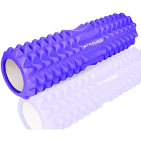 Strauss Grid Foam Roller | Eco-Friendly Spikes Foam Roller | Premium Eva Foam | Light Weight & Travel-Friendly Foam Roller for Relieve Muscle Tightness, Soreness & Inflammation,33 CM (Purple)