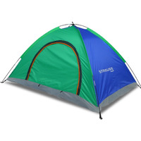 STRAUSS Portable Tent for Camping | Ideal for 2 Persons | Easy Setup for Picnic, Travel, Hiking, Trekking, Outdoor camping | Waterproof and Windproof Tent | Superior Air Ventilation, Multicolor