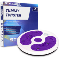 Strauss Tummy Twister | Tummy Trimmer, Abs Roller & Shaper for Women & Men | Exercise Machine with Non-Slip Surface | Ideal Equipment for Home Workouts (Purple)