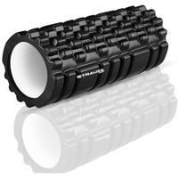 Strauss Deep Tissue Massage Foam Roller|High-Density Muscle Roller for Myofascial Release, Physical Therapy, Yoga, Pilates|Exercise Equipment for Deep Tissue Massage and Muscle Relief|45cm,(Black)