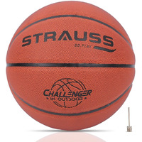 STRAUSS Zing Basketball Size 7 | Professional Basket Ball for Indoor-Outdoor Training and Match | Suitable for Hard Surface, Wooden Flooring & Synthetic Surface | for Kids and Adults