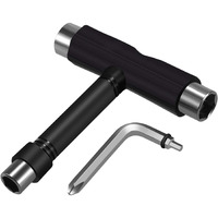 jaspo All-in-One Multi-Function Portable Skateboard T Tool Accessory with T-Type Allen Key and L-Type Phillips Head Wrench Screwdriver