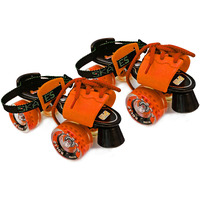 JASPO Tenacity ZXI Plus Adjustable Senior Roller Skates (Orange) - Ages 6-14, PU Wheels