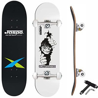 jaspo Unstoppable (31 x 8 ) Complete Fully Assembled Skateboard, 7 Layer Wooden (Canadian Maple) Concave Skateboard for Boys, Kids, Youth, Adults  Made in India