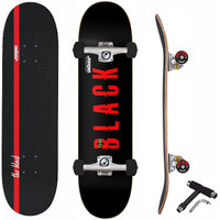 Jaspo The Black Experts 7 Layer Maple Skateboard (Suitable for Above 8 Years)