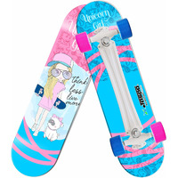 Jaspo Unicorn Girl Fiber Skateboard Combo Casterboard Cruiserboard (For Age Group 7 Years And Above) Unicorn Skateboard Only (Deck Size 26 X6.5 ) - Black