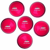 jaspo IncrediBall Soft T20 Cricket Training Balls - Pack of 6 Indoor/Outdoor Play and Cricket Practice (229 cm Circumference), PVC Material, Colour-Pink