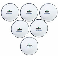 jaspo IncrediBall Soft T20 Cricket Training Balls - Set of 6 Indoor/Outdoor Play and Cricket Practice (229 cm Circumference), PVC Material, Colour-White
