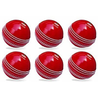jaspo IncrediBall Soft T20 Cricket Training Balls - Pack of 6 Indoor/Outdoor Play and Cricket Practice (229 cm Circumference), PVC Material, Colour-Red