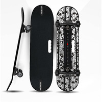 Jaspo Hurricane Ollie 31  x 8  Fiber Composite Skateboards Beginners & Learners of All Age Group with 80 Grit Grip Tape on Front Side & Attractive Sticker Graphics on Back Side, Multicolor