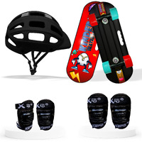 Jaspo Dragon Fire Junior Kids Fiber Skateboard Kit I Casterboard I Cruiser I (18 X 6 ) Junior Board Kit 18 Inches (For Upto 7 Years Age) - Black