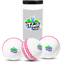 jaspo Synthetic T-20 Plus Practice Cricket Ball/Wind Balls (125-130 Gms) For - Indoor & Outdoor Street & Beach Cricket (Pack Of 3) (White)