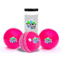 jaspo T20 Plus Practice Cricket Balls (Pack of 3) for Indoor & Outdoor Play,Weight 125-1 30 GMS, Colour Pink, Synthetic Rubber Material