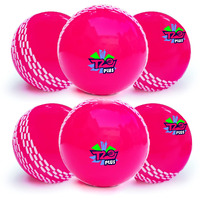 jaspo Synthetic Rubber T-20 Plus Practice Cricket Ball/Wind Balls (125-130 Gms) For - Indoor & Outdoor Street & Beach Cricket (Pack Of 6) (Pink)