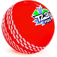 jaspo Synthetic Rubber T-20 Plus Practice Cricket Ball/Wind Balls (125-130 Gms) For - Indoor & Outdoor Street & Beach Cricket (Red)