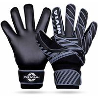Nivia Ditmar Spider Goalkeeper Gloves for Men & Women, for football, for soccer, goalkeeping glove, goalkeeper gloves with Grip, Football hand gloves, goalkeeper gloves, Football hand glove (Black) M