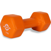 Nivia Vinyl Dumbbells for Hand Weights, Strength Training, Full Body Workout, Weight Loss & Exercise, Fitness Training, For Men & Women for Home Workouts, and Gym Equipment Set of 3 Kg Dumbbells (Orange)