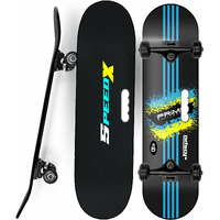 Jaspo Hurricane Speedex (27  * 7.75 ) Fiber Skateboard Suitable for Age Group Above 7 Years, Fibreglass, Green