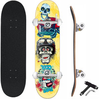 Jaspo Max Penalty 27 x 7  Wooden Skateboard (Orange)