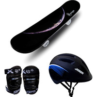 jaspo Wooden Horizon 27  Junior Skateboard (Skateboard +Helmet +Elbow) Combo for Age Group 8 Years and Above - Eco