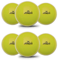 jaspo Polyvinyl Chloride (PVC) T-20 Soft Cricket Ball 110 Gm. Yellow (Pack Of 6)
