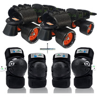 Jaspo Insane Adjustable Roller Blade Skates Suitable for Age Group (6-14 Years, Unisex, Intact, Speed Wheel, Black)