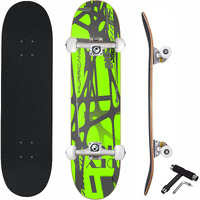 Jaspo Big Bang 7 Layer Teak Wood Skateboard (31X8) Double Kick Concave Design (Suitable for Age Group Above 8 Years)-Made in India.