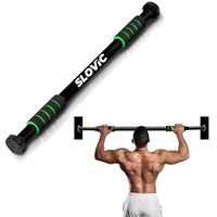 SLOVIC Door Pull Up Bar for Home Workout (Load Capacity: 100 KG) Wall Mounted Pullup Bar At Home Non Slip Pull Up Rod & Chin Up Bar For Home with Adjustable Length 60 to 100cm