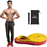 SLOVIC Resistance Bands for Workout for Men and Women (1 Year Warranty) Resistance Band Set & Exercise Band for Home Gym Fitness Pull Up Band & Toning Band | Natural and Unbreakable Rubber