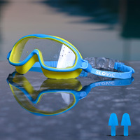 SLOVIC Yellow Swimming Goggles for Kids with Ear Plugs | Waterproof | UV Protection Lenses, Anti-Fog Glasses | Perfect Fit for Boys & Girl | Swimming Goggle for Kids 6-14 | Swimming Gear for Kids