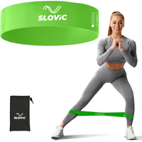 SLOVIC Resistance Loop Bands 100% Natural Latex Exercise Bands with 1 Year Warranty Mini Resistance Loop Band for Full Body Exercises - Green
