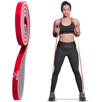 SLOVIC Dual Color Heavy Resistance Band (Red & Grey) for Workout Set Exercise & Stretching Pull Up Bands for Home Exercise Toning Loop Bands for Gym Men & Women Resistance Bands (with Door Anchor)