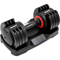SLOVIC Adjustable Dumbbell Set for Home Gym | Dumbbell from 1.8 kg to 11.5 kg | 5 Weight Combinations for Fitness and Workouts | Safety Lock Tray | Metallic Shifting Mechanism | Pack of 1