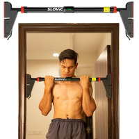 Slovic Upgraded 10th Generation Adjustable Pull-Up Bar, 76-95 cm, Supports 300 kg, Home Fitness Exercise Equipment with Level Meter and Secure Locking Mechanism