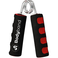 Bodyband Hand Grip Strengthener with Foam Handle, Hand Gripper for Men & Women for Gym Workout Hand Exercise Equipment to Use in Home for Forearm Exercise, Finger Exercise Power Gripper - Red