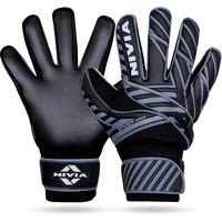 Nivia Ditmar Spider Goalkeeper Gloves for Men & Women, for Football, for Soccer, goalkeeping Glove, Goalkeeper Gloves with Grip, Football Hand Gloves, Goalkeeper Gloves, Football Hand Glove (Black) L