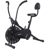 Reach AB 110 BS Upright Air Bike with Back Support & Moving/ Stationary Handle | Mobile Holder at Display & Resistance Knob | Max User Weight 110 Kg | Fitness Equipment for Home/ Gym Cardio Workout
