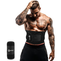 FITPUT Sweat Slim Belt Made of Neoprene, Stomach Belt for Men and Women Non-Tearable, Sauna Belt for Tummy Exercise Fitness Waist Trainer, Slim Belt for Men (Black)