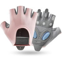 Proberos Women Workout Gloves Women CrossFit Gloves Gym Gloves with Anti Slip Silione Pad Palm Design Compression Fitness Gloves Summer Breathable Fingerless Gym Gloves, M, Pink