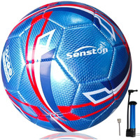 Senston Soccer Foot Ball Match Ball Official Training Football with Pump Size 5 Practice Ball for Men