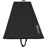 Wearslim Yoga Mat for Women, Men, Kids| Exercise Mat, Gym Mat for Home Workout| Foldable Yoga Mat, Anti-slip, Sweat Resistant, Unique Body Alignment Line System| 10mm thick PVC PU Leather Yoga Mat with Carry Bag| Exercise Mat for Home, Gym, Pilates, Core Strengthening Exercise & Meditation ( 175x67 CM, Black)